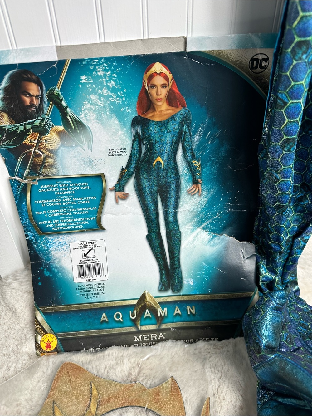 DC Mera Women’s Teal and Gold Jumpsuit Costume